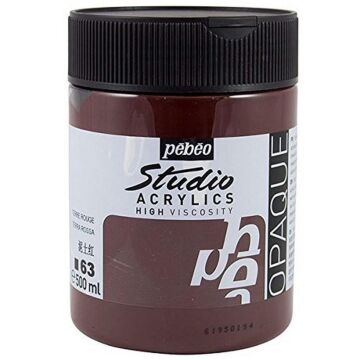 Pebeo Studio Yüksek Viskoziteli Akrilik Boya 500 ml Terra Rossa 63