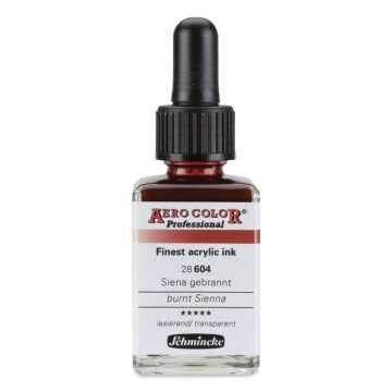 Schmincke Aero Color Profesyonel Akrilik Mürekkep 28 ml Burnt Sienna 604