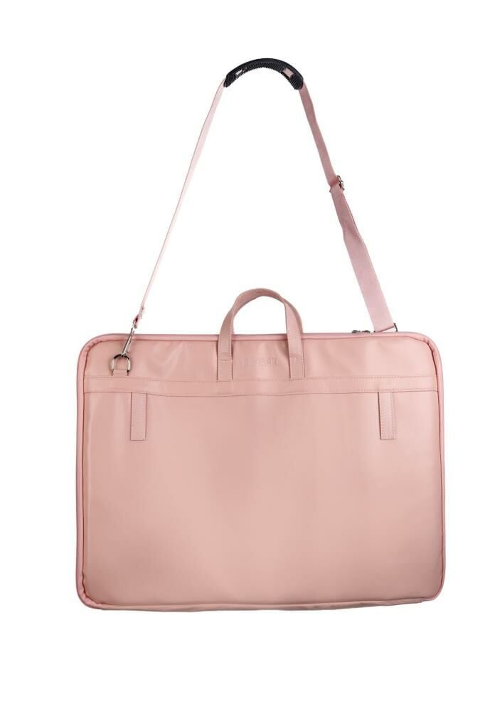 BBACK Proje Çantası 40 X 56cm / Köpük Astarlı / Askılı / T Cetveli Takılabilir Suni Deri Soft Pembe