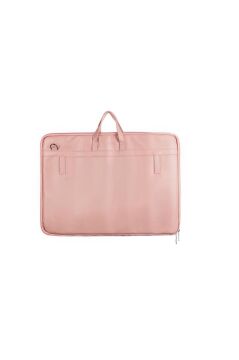 BBACK Proje Çantası 40 X 56cm / Köpük Astarlı / Askılı / T Cetveli Takılabilir Suni Deri Soft Pembe