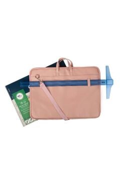 BBACK Proje Çantası 40 X 56cm / Köpük Astarlı / Askılı / T Cetveli Takılabilir Suni Deri Soft Pembe
