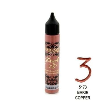 Cadence Dora 3D Metalik Boncuk Boya 25ml 5173 Bakır