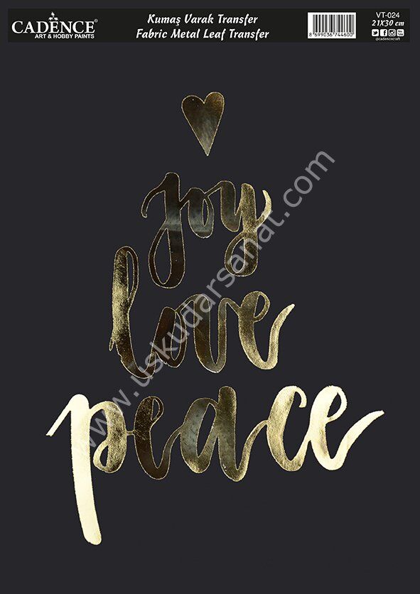 Cadence Kolay - Hazır Varak Kumaş Transfer 21x30 A4 VT-024