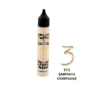Cadence Dora 3D Metalik Boncuk Boya 25ml 5172 Şampanya