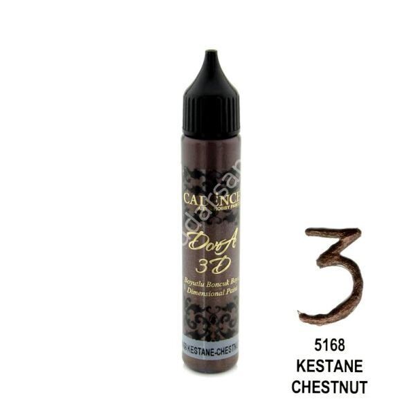 Cadence Dora 3D Metalik Boncuk Boya 25ml 5168 Kestane