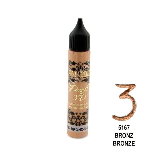 Cadence Dora 3D Metalik Boncuk Boya 25ml 5167 Bronz