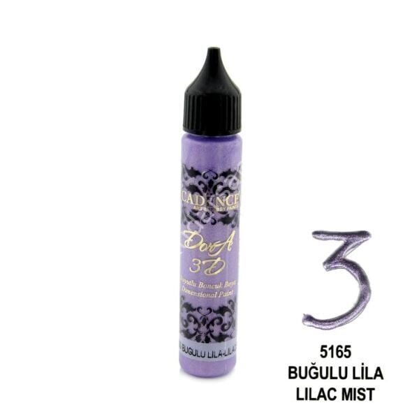 Cadence Dora 3D Metalik Boncuk Boya 25ml 5165 Buğulu Lila