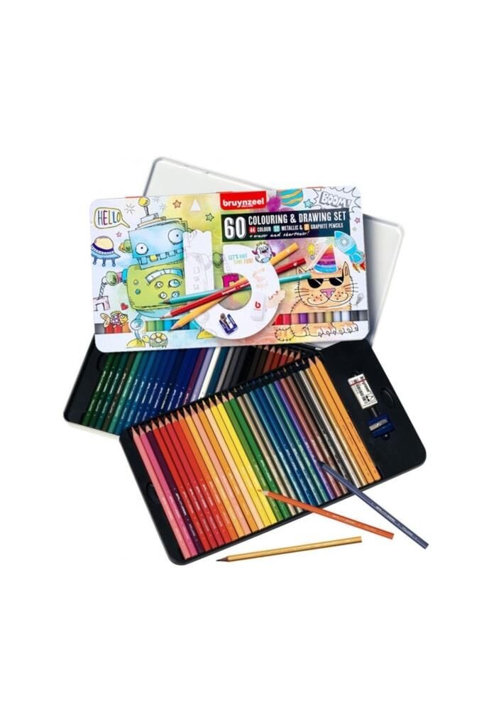 Bruynzeel Artists Drawing and Colouring Kuru Boya Seti 60 Parça