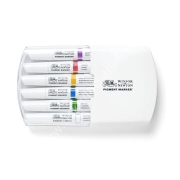 Winsor Newton Pigment Marker Rich- Net Parlak Renkler 6 lı Set