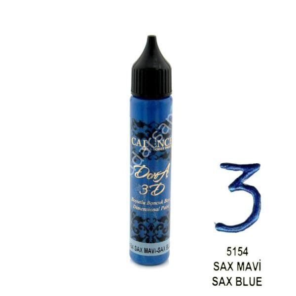 Cadence Dora 3D Metalik Boncuk Boya 25ml 5154 Sax Mavi