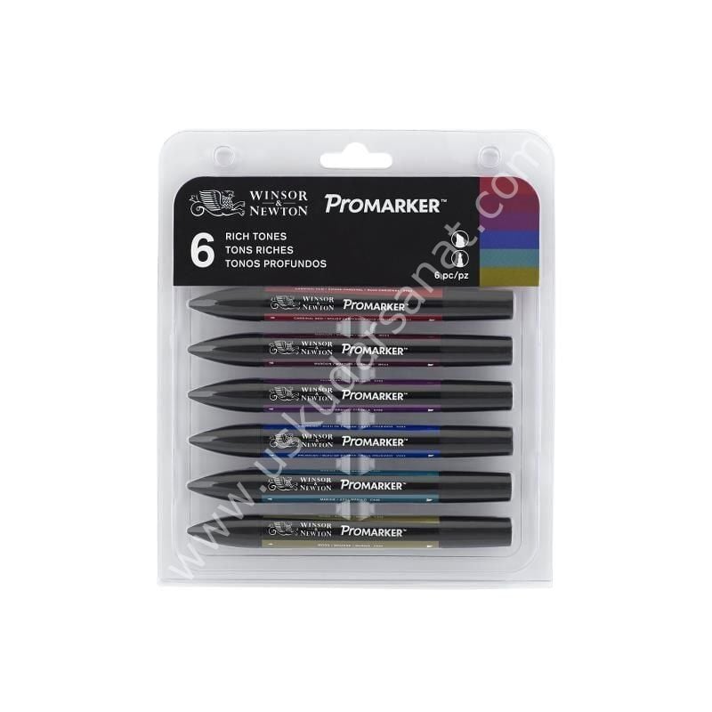 Winsor Newton Promarker Canlı Yoğun Renkler 6 lı Set