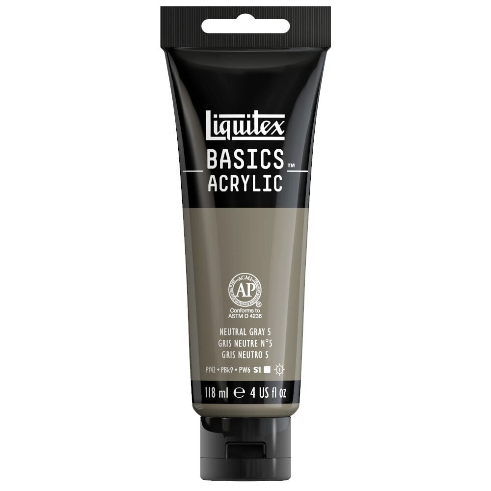 Liquitex Basics Akrilik Boya 118 ml Neutral Grey 5 599