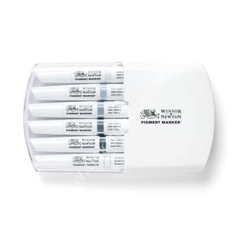 Winsor Newton Pigment Marker Gri Tonları  6 lı Set