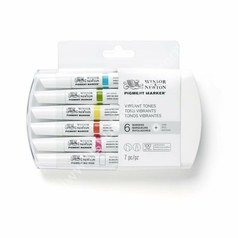 Winsor Newton Pigment Marker Canlı Tonlar  6 lı Set