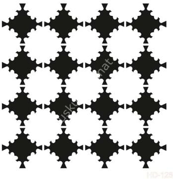 Cadence Home Decor Mobilya - Duvar Stencil 45x45cm HD-128
