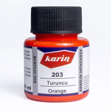 Karin Akrilik Mürekkep 45ml 203 Turuncu