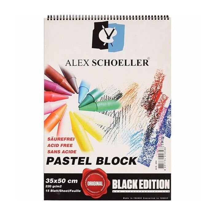 Alex Schoeller Alex Pastel Art Fon Blok (35*50 Cm) Siyah 220 Gram Alex-894