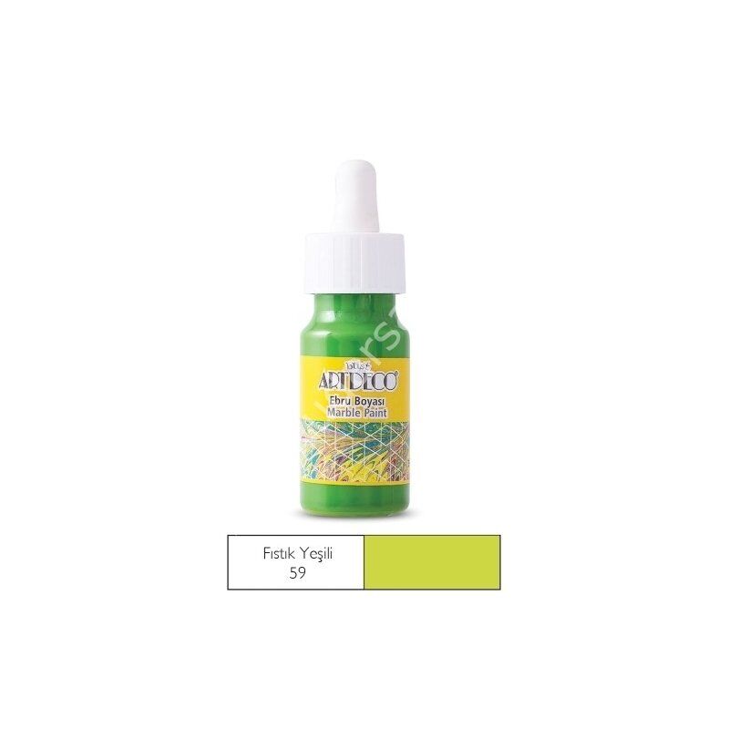 Artdeco Ebru Boyası 59 Fıstık Yeşili 30ml