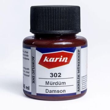 Karin Akrilik Mürekkep 45ml 302 Mürdüm