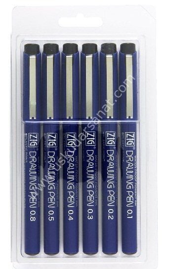 Zig Drawing Pen Çizim Kalemi 6'lı Set