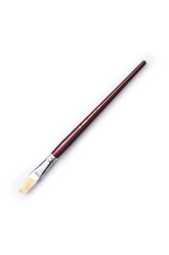 Pebeo Fırça Beyaz Kıl Kısa Sap Düz Uçlu Yağlı Boya Fırçası 358-F No:18