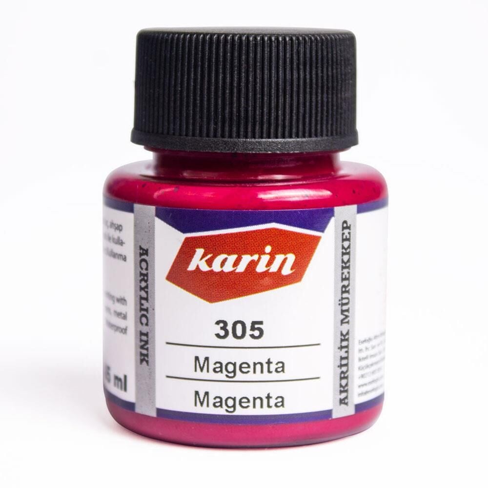 Karin Akrilik Mürekkep 45ml 305 Magenta