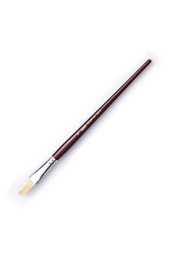 Pebeo Fırça Beyaz Kıl Kısa Sap Düz Uçlu Yağlı Boya Fırçası 358-F No:16