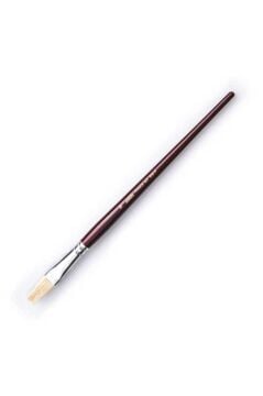 Pebeo Fırça Beyaz Kıl Kısa Sap Düz Uçlu Yağlı Boya Fırçası 358-F No:16