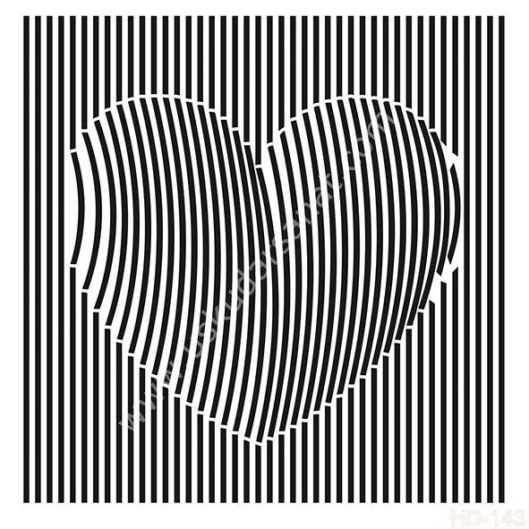 Cadence Home Decor Mobilya - Duvar Stencil 45x45cm HD-144