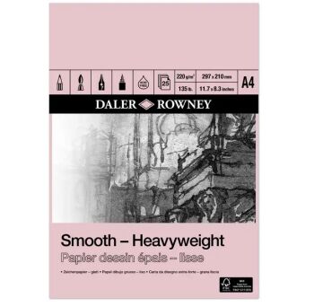 Daler Rowney Smooth Heavyweight 220gr A4 25 Yap.