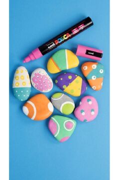 Uni Posca 5m Boyama Markörü Ana Renkler 8'li Set