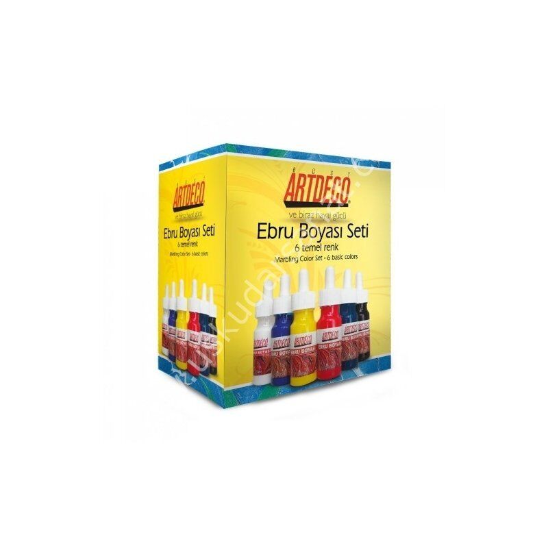 Artdeco Ebru Boyası Seti 6x30ml Temel Renk