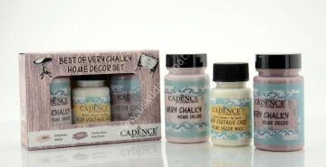 Cadence Very Chalky Home Decor Set 2 Renk 90ml+50ml Wax Ebegümeci-Pembe Kahve