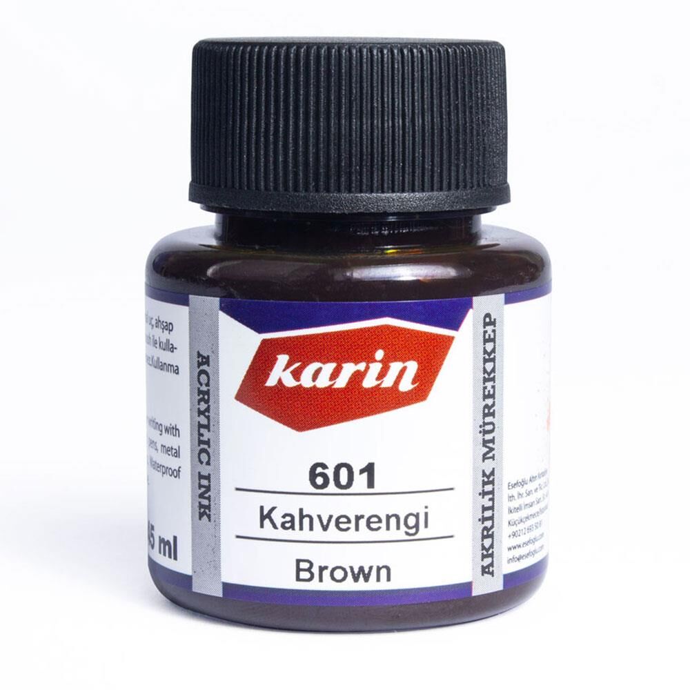 Karin Akrilik Mürekkep 45ml 601 Kahverengi