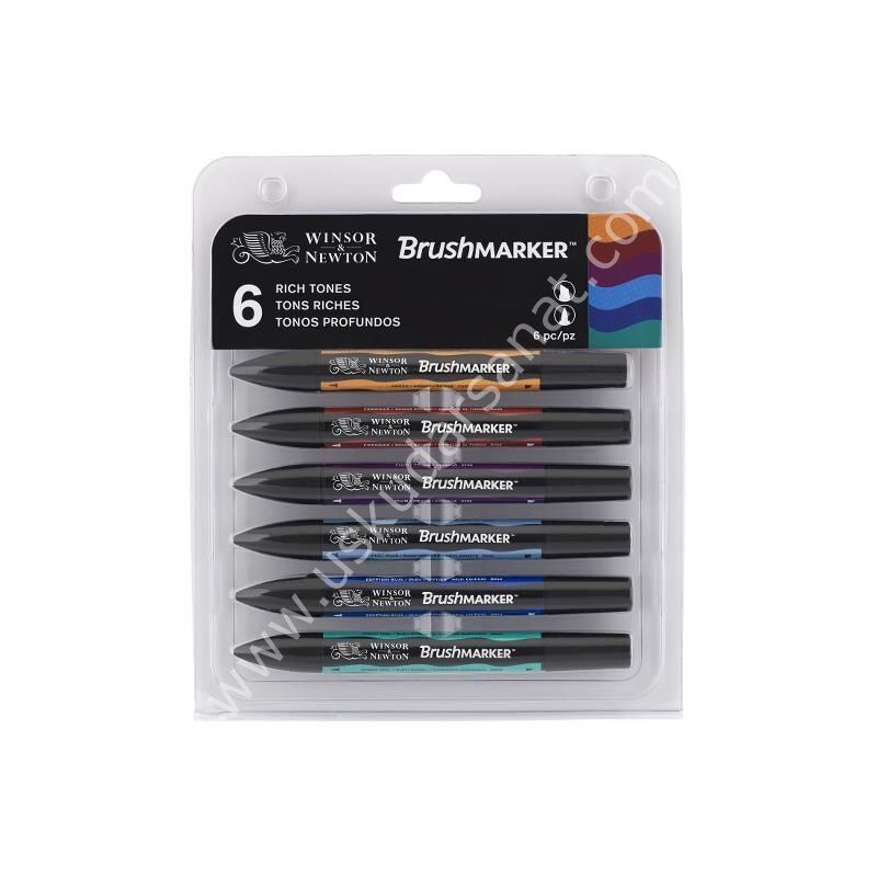 Winsor&Newton Brushmarker Parlak Tonlar 6 lı Set