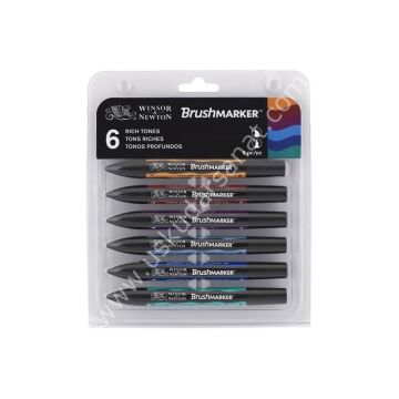 Winsor&Newton Brushmarker Parlak Tonlar 6 lı Set