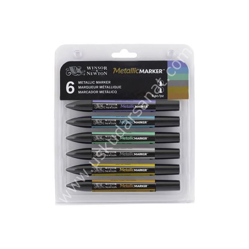 Winsor&Newton Metalik Marker 6 lı Set
