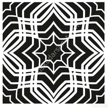 Cadence Home Decor Mobilya - Duvar Stencil 45x45cm HD-149