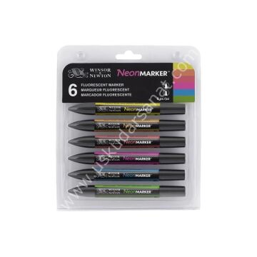 Winsor&Newton Neon Marker Fosforlu 6 lı Set