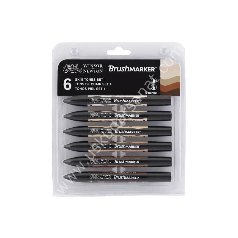 Winsor&Newton BrushMarker Ten Renkleri 6 lı Set