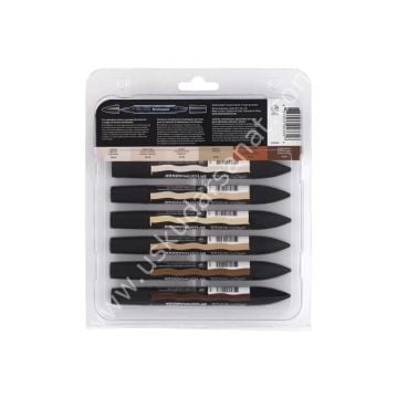 Winsor&Newton BrushMarker Ten Renkleri 6 lı Set