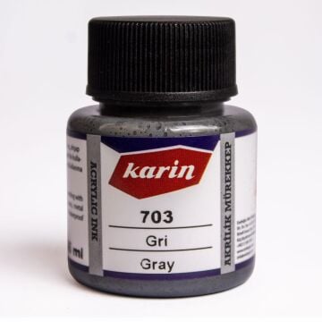 Karin Akrilik Mürekkep 45ml 703 Gri