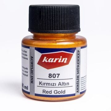 Karin Akrilik Mürekkep 45ml 807 Kırmızı Altın
