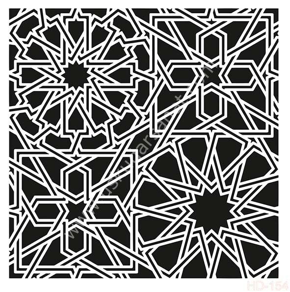 Cadence Home Decor Mobilya - Duvar Stencil 45x45cm HD-154