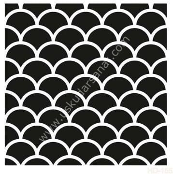 Cadence Home Decor Mobilya - Duvar Stencil 45x45cm HD-155