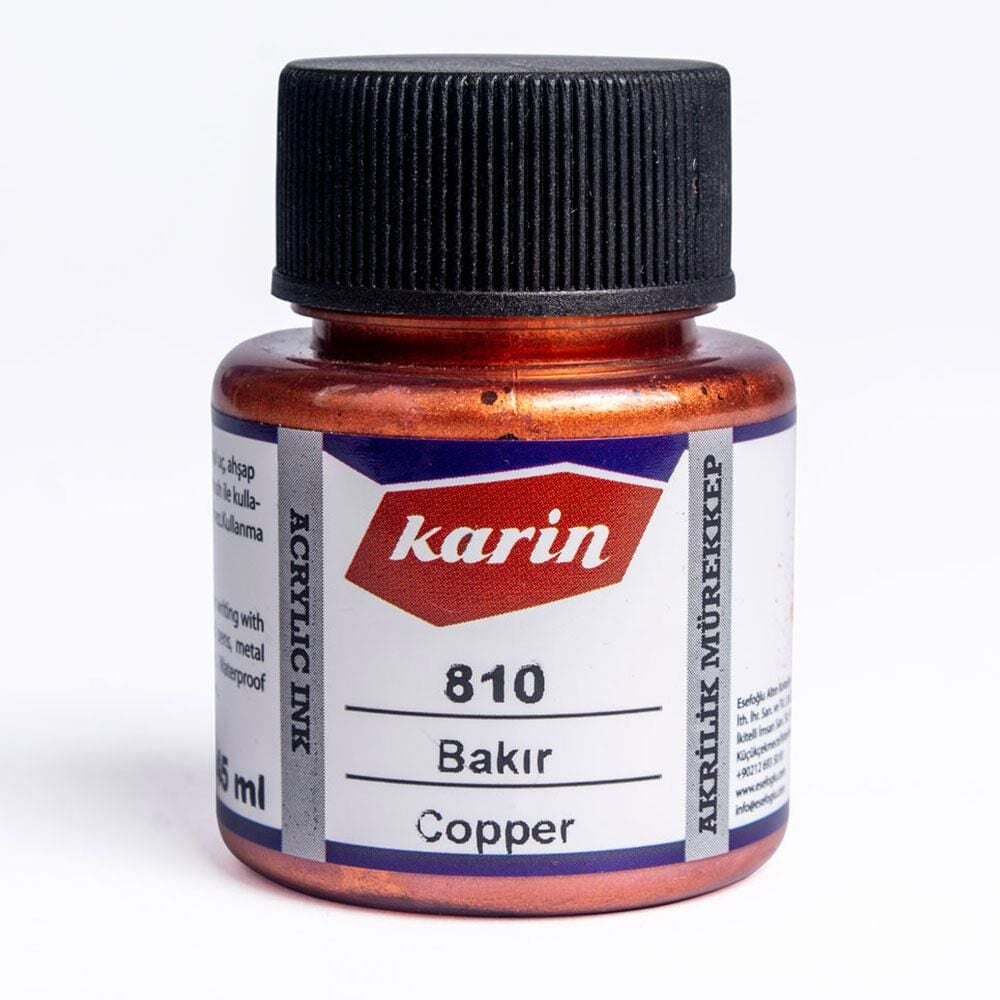 Karin Akrilik Mürekkep 45ml 810 Bakır