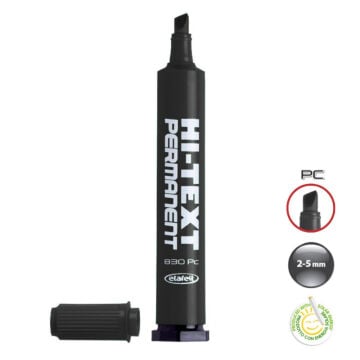 Hi-Text 830PC Yan Kesik Uç Permanent Marker 2-5 mm Siyah