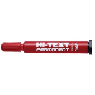 Hi-Text 830PC Yan Kesik Uç Permanent Marker 2-5 mm Kırmızı