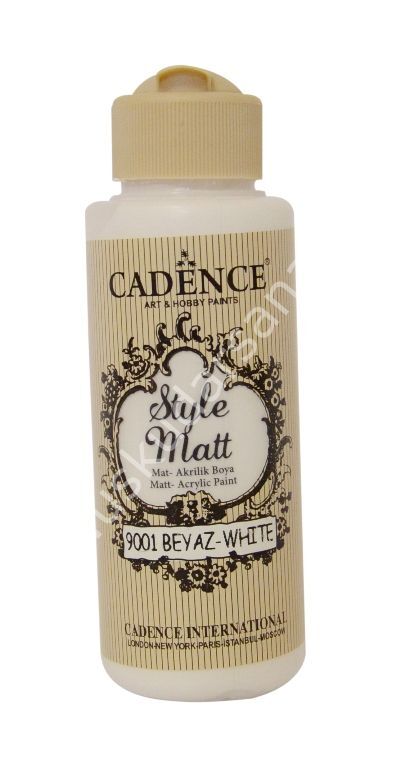 Cadence Style Matt Akrilik Boya 120ml 9001 Beyaz White