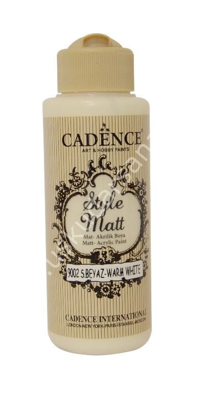 Cadence Style Matt Akrilik Boya 120ml 9002 S.Beyaz Warm White